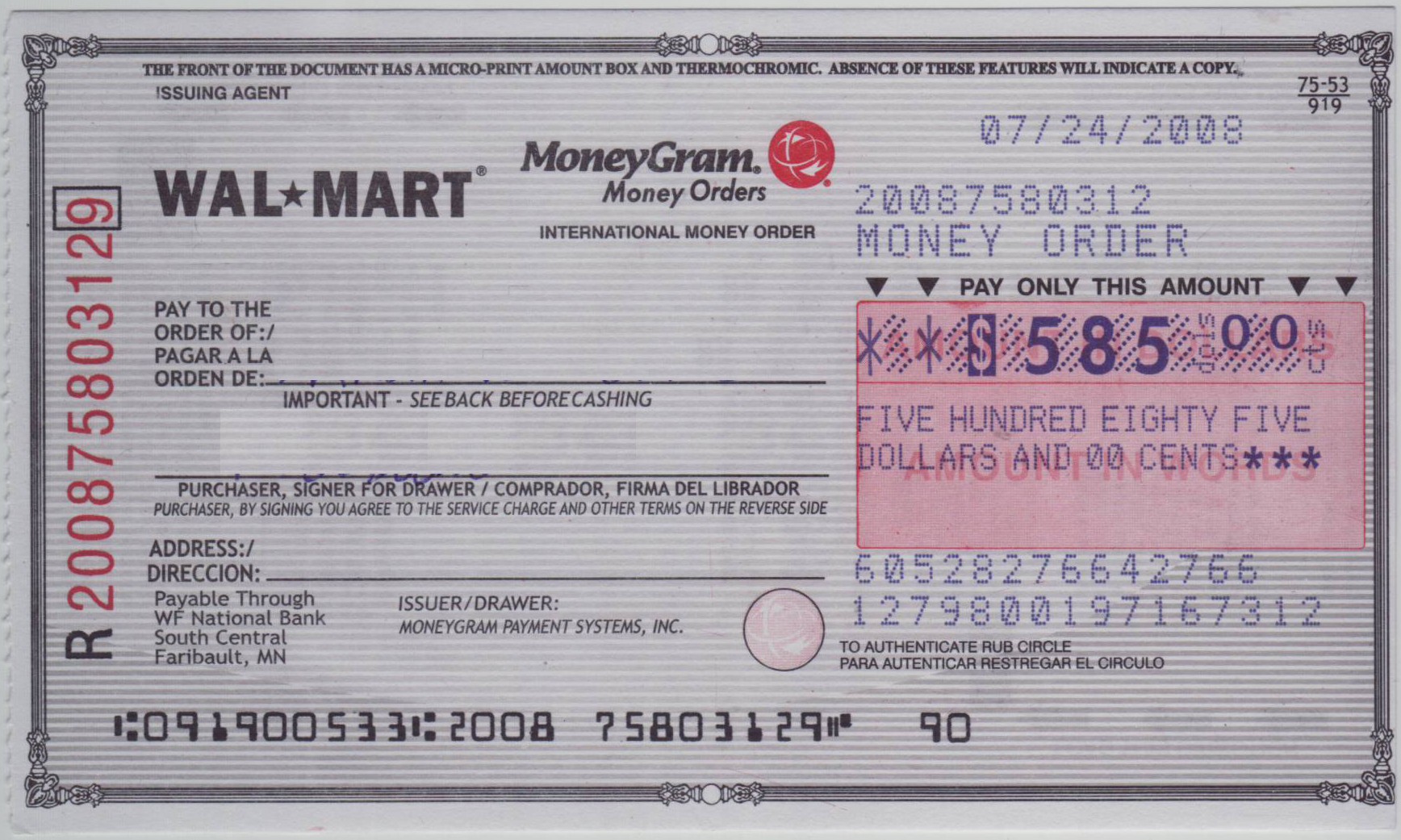 how to do money order at walmart