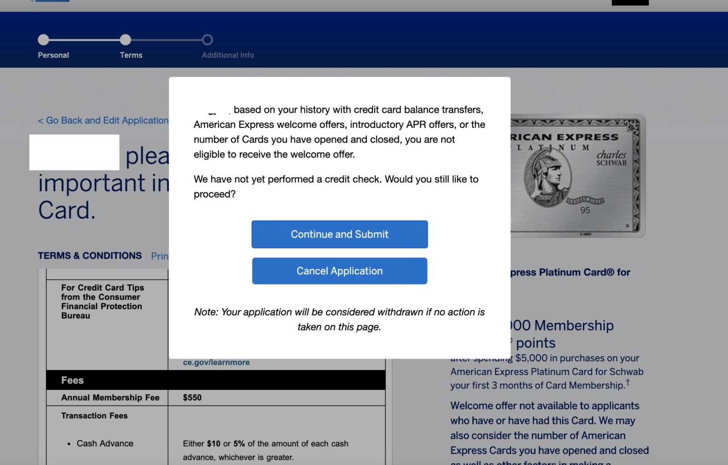 AMEX 申请时遇到弹窗，不给开卡奖励怎么办？【2023.6 更新：Hilton 无弹窗申请链接】 - 美国信用卡 101